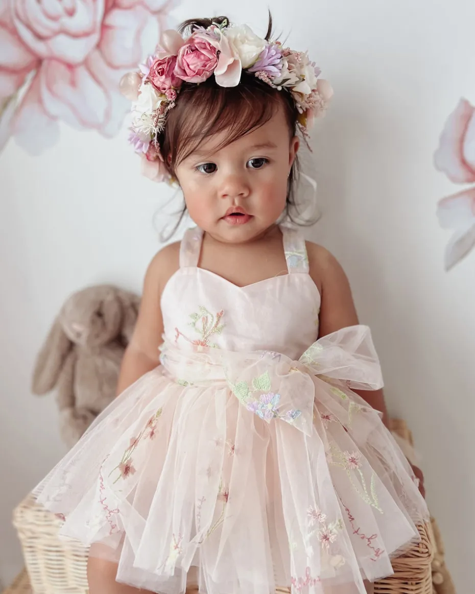 Sugar Plum Heavenly Pink Baby Girl Romper