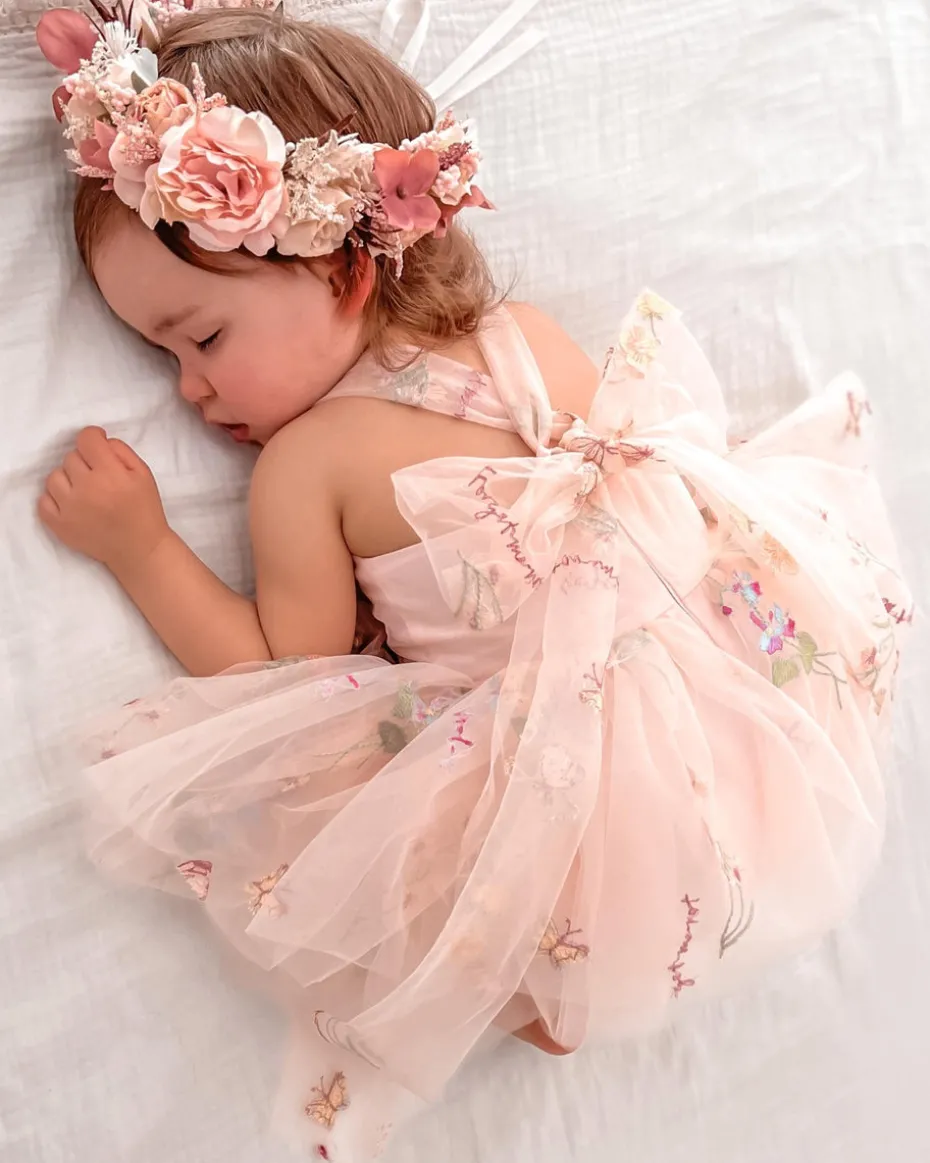 Sugar Plum Heavenly Pink Baby Girl Romper