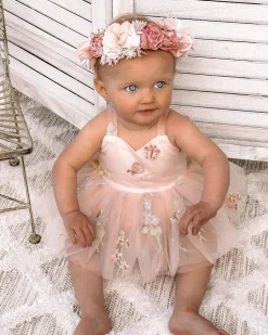Sugar Plum Heavenly Pink Baby Girl Romper