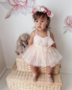 Sugar Plum Heavenly Pink Baby Girl Romper