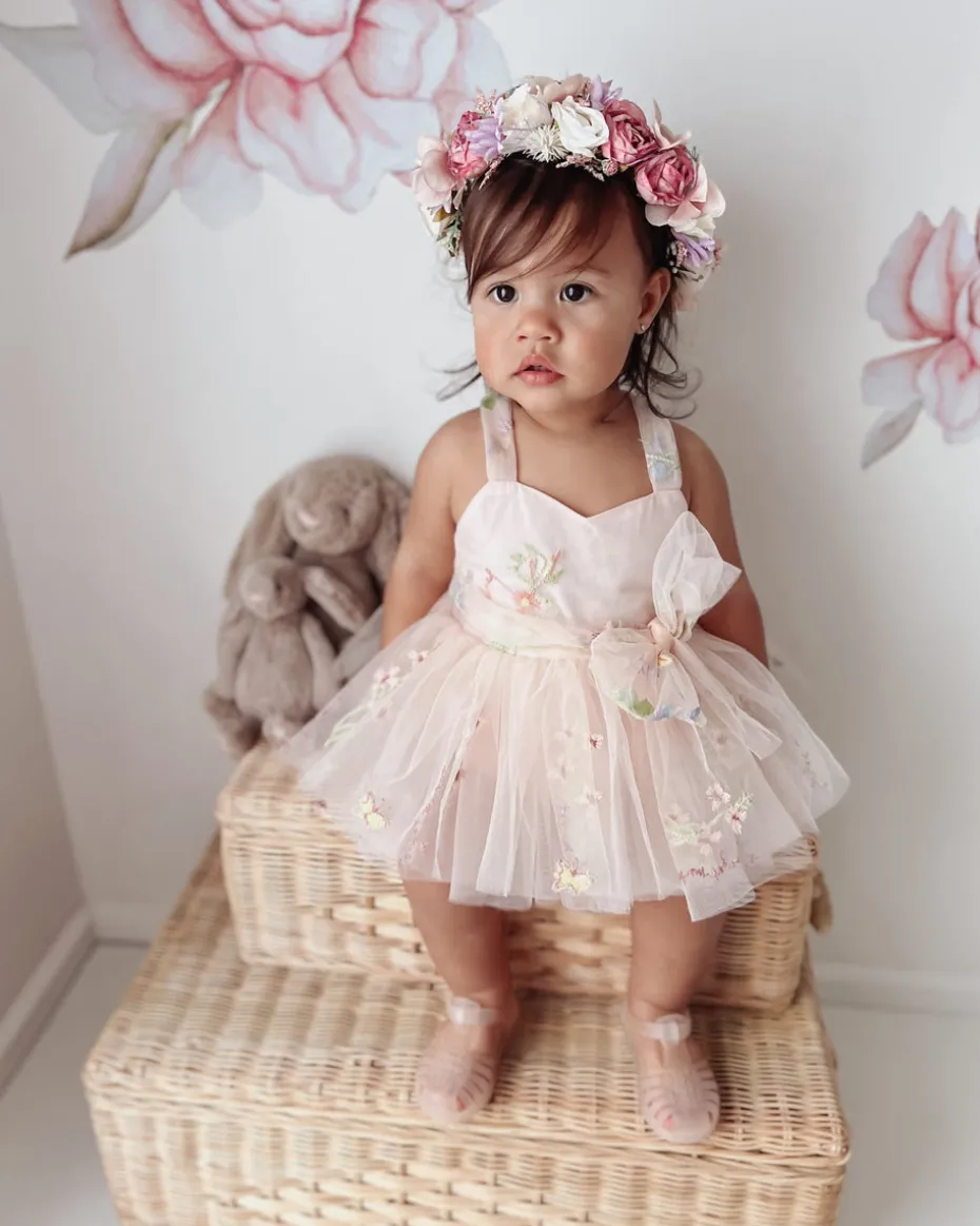 Sugar Plum Heavenly Pink Baby Girl Romper