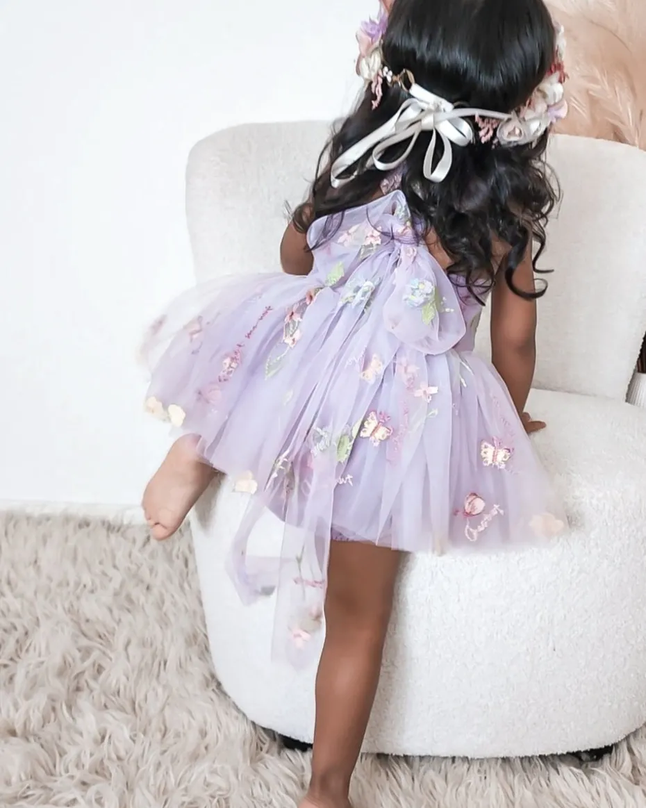Sugar Plum Lavender Baby Girl Romper