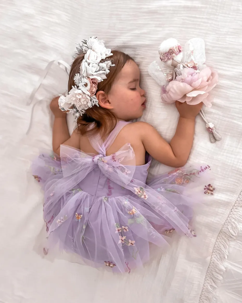 Sugar Plum Lavender Baby Girl Romper