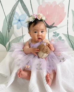 Sugar Plum Lavender Baby Girl Romper