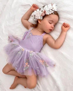 Sugar Plum Lavender Baby Girl Romper