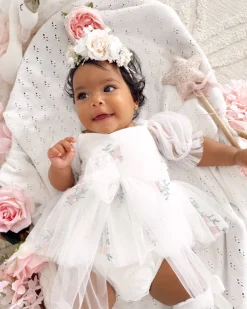 Swan Lake Baby Girl Romper - White