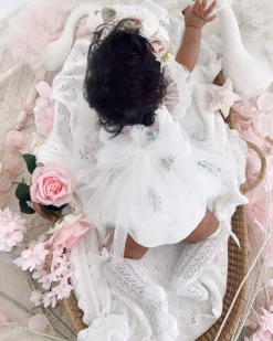 Swan Lake Baby Girl Romper - White