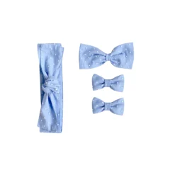 Swiss Dot Periwinkle Baby Girl Tulle Hair Accessories