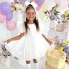Tabitha White Girls Party Dress