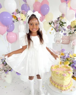 Tabitha White Girls Party Dress
