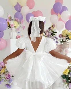 Tabitha White Girls Party Dress