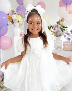 Tabitha White Girls Party Dress