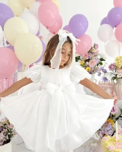 Tabitha White Girls Party Dress