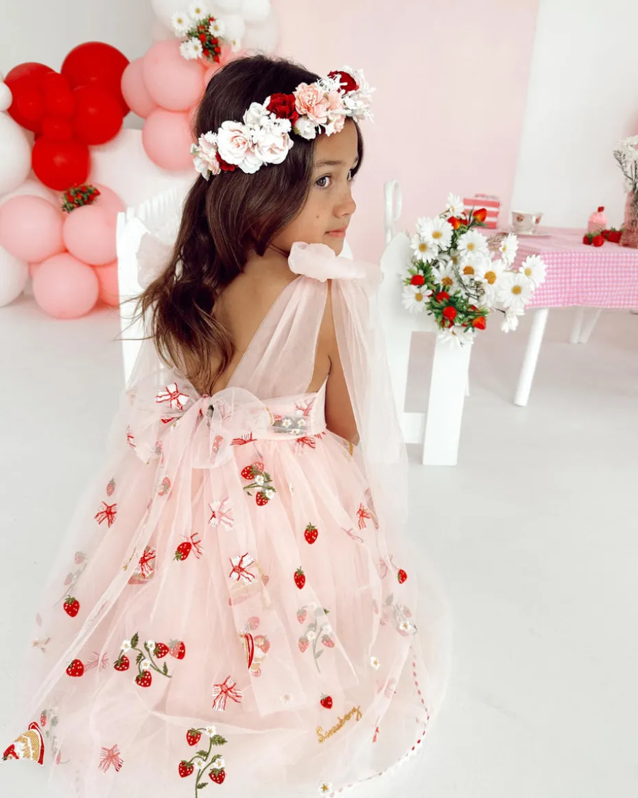Tea Party Girls Party Dress - Pink
