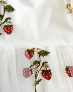 Tea Party Girls Party Dress - White