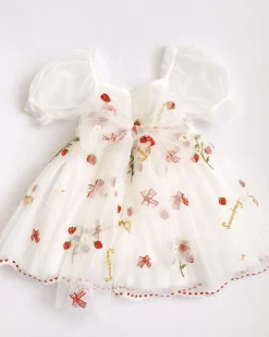 Tea Party Girls Party Dress - White