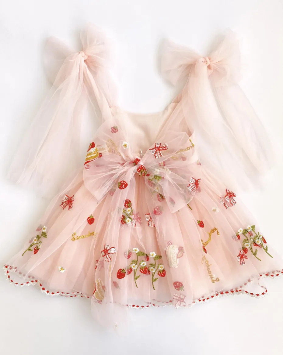 Tea Party Girls Party Dress - Pink