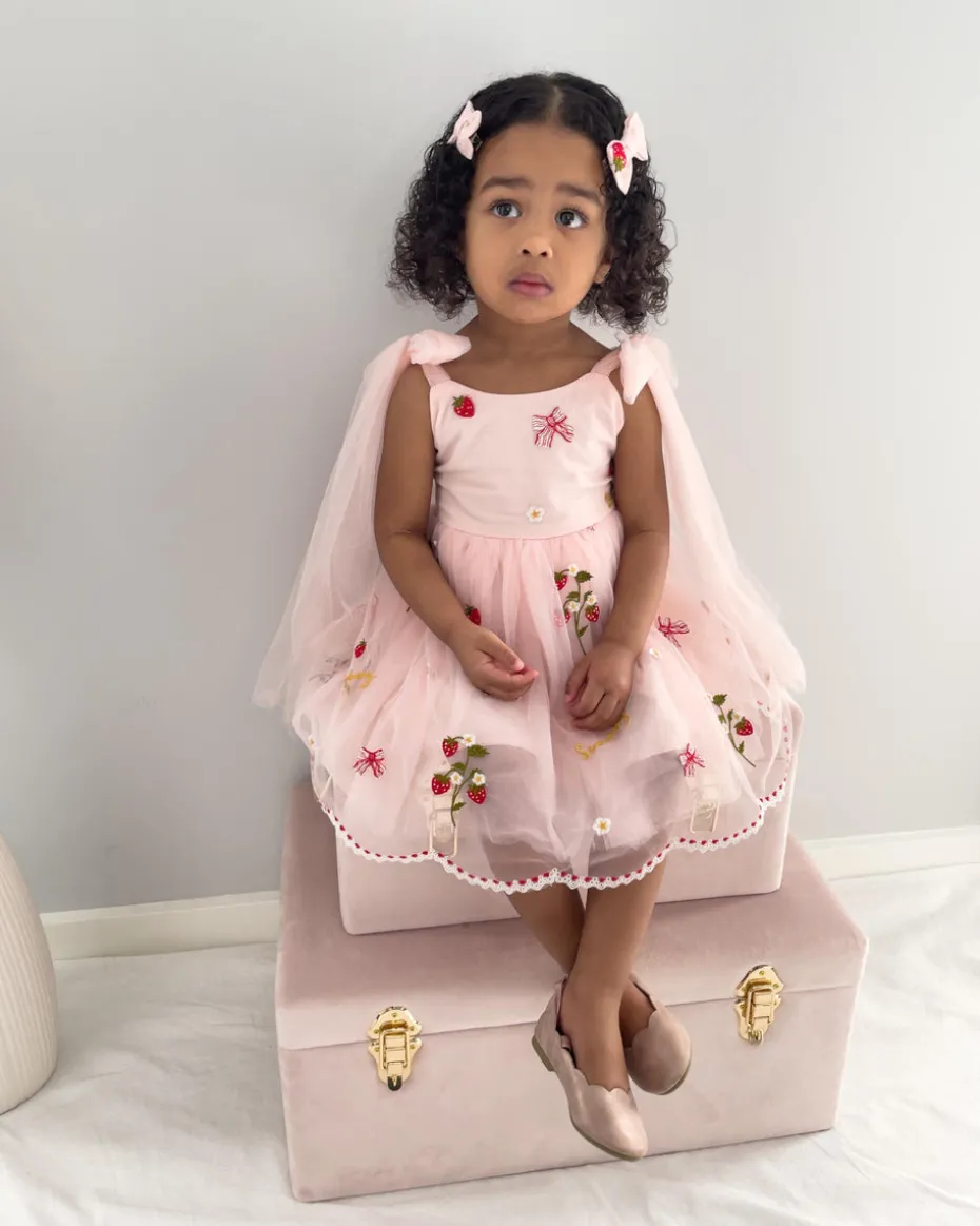 Tea Party Girls Party Dress - Pink