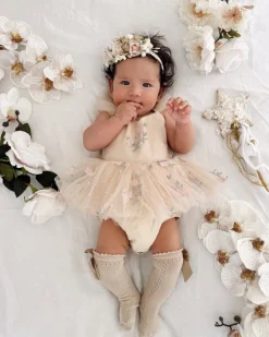 The Rose Champagne Baby Girl Romper