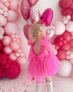 Theodora Fuchsia Pink Sequin Baby Girl Romper
