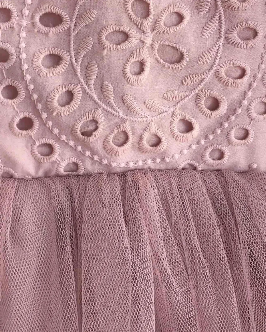 Trixie Belle Dusty Rose Tutu Baby Girl Romper