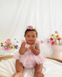 Trixie Belle Lilac Tutu Baby Girl Romper
