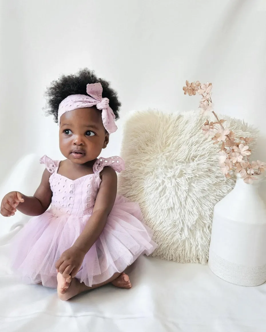 Trixie Belle Lilac Tutu Baby Girl Romper