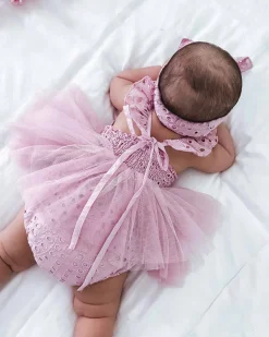 Trixie Belle Lilac Tutu Baby Girl Romper