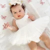 Trixie Belle White Tutu Baby Girl Romper