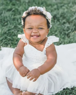 Trixie Belle White Tutu Baby Girl Romper