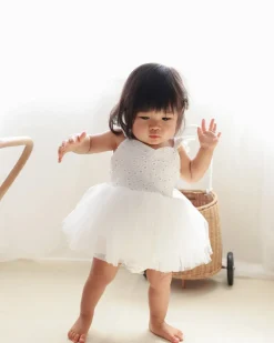 Trixie Belle White Tutu Baby Girl Romper