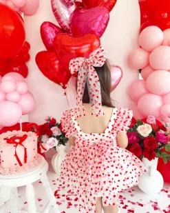 Valentina White Heart Baby Girl Romper