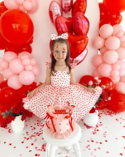 Valentina White Heart Baby Girl Tulle Hair Accessories