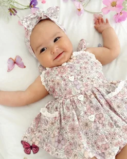 Violet Floral Baby Girl Floral Romper