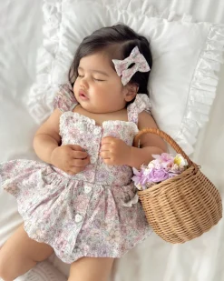 Violet Floral Baby Girl Floral Romper