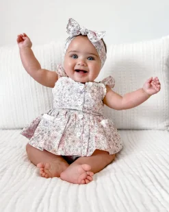 Violet Floral Baby Girl Floral Romper