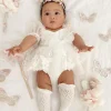 White Butterfly Kisses Baby Girls Romper