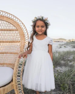 White Flora Flower Girl Dress