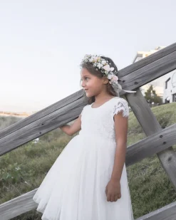 White Flora Flower Girl Dress