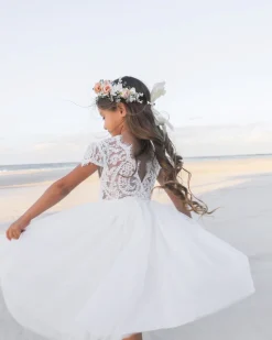 White Flora Flower Girl Dress