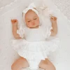 White Lila Baby Girl Romper