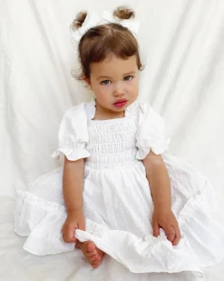 White Lila Girls Dress