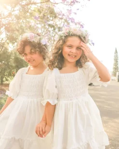 White Lila Girls Dress