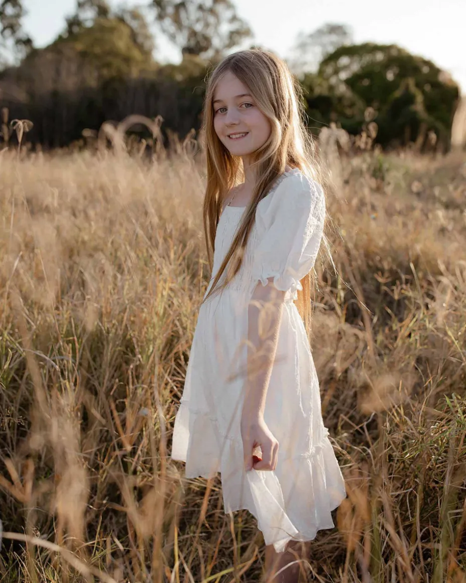 White Lila Girls Dress