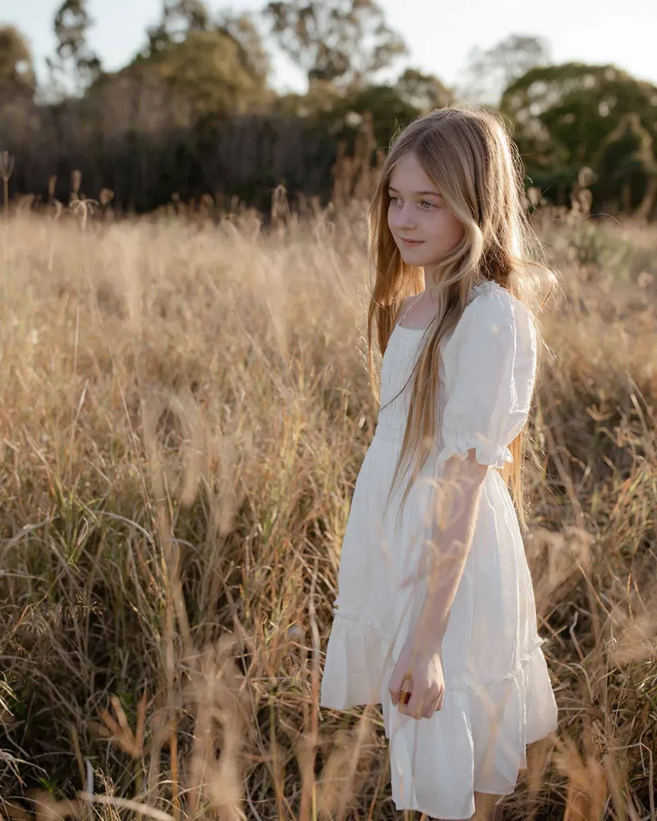 White Lila Girls Dress
