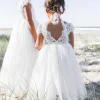 White Magnolia Flower Girl Dress