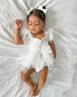 White Swan Lake Baby Girl Tulle Hair Accessories