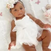 White Wildflower Baby Girl Romper