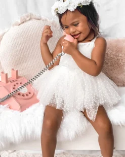 White Wildflower Baby Girl Romper