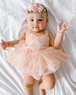 Wildflower Pink Rose Baby Girl Romper